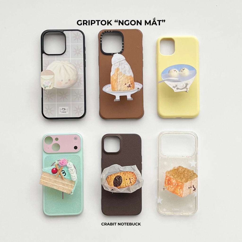 Popsocket magsafe đỡ điện thoại phụ kiện griptok dán điện thoại chủ đề bánh dễ thương - Miếng Menu