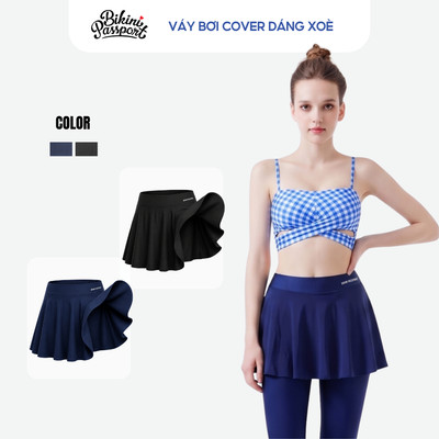 Quần bơi nữ (KHÔNG KÈM QUẦN TRONG) kiểu váy cover đi biển - Bikini Passport - BSV005_NV