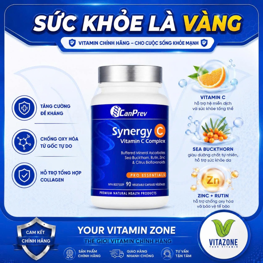 CanPrev Synergy C Vitamin C Complex Bổ Sung Vitamin C Cho Chế Độ Dinh Dưỡng