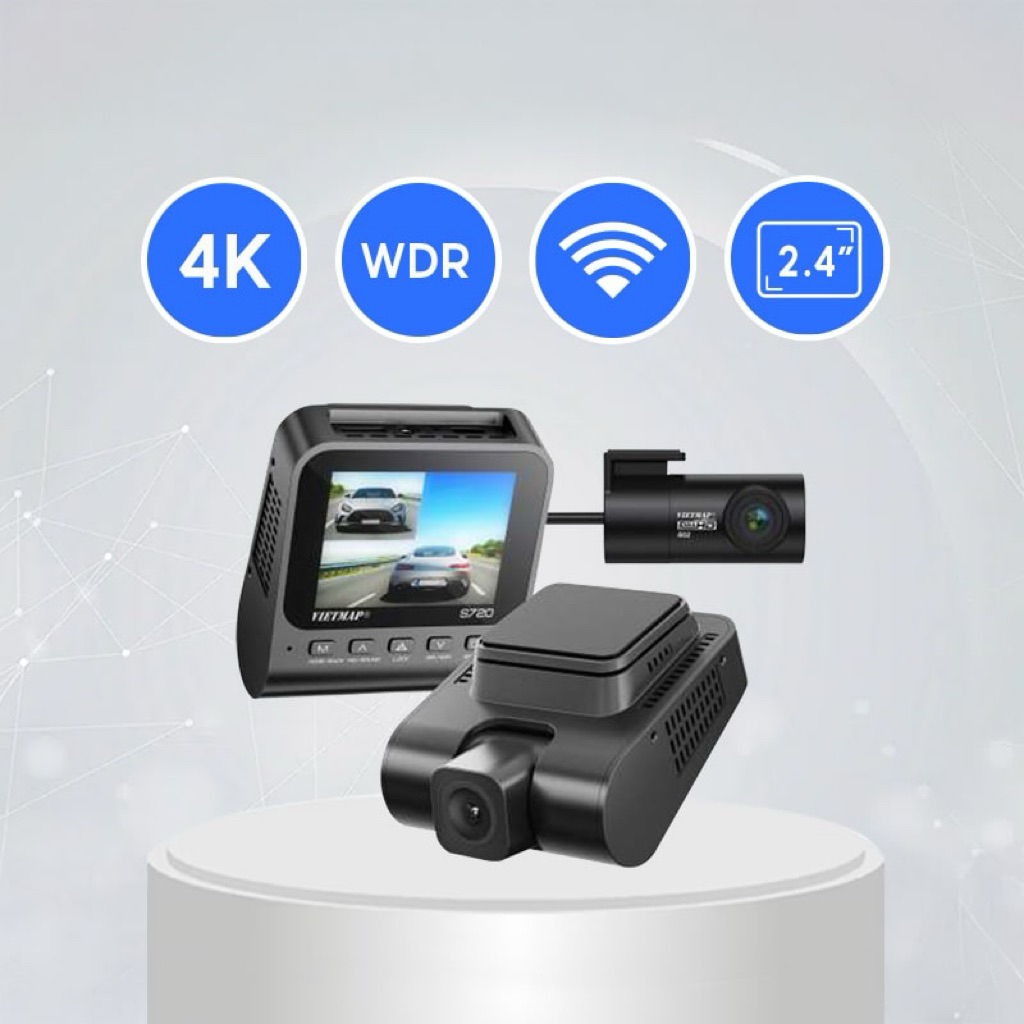 Camera hành trình Vietmap S720 full set trước sau