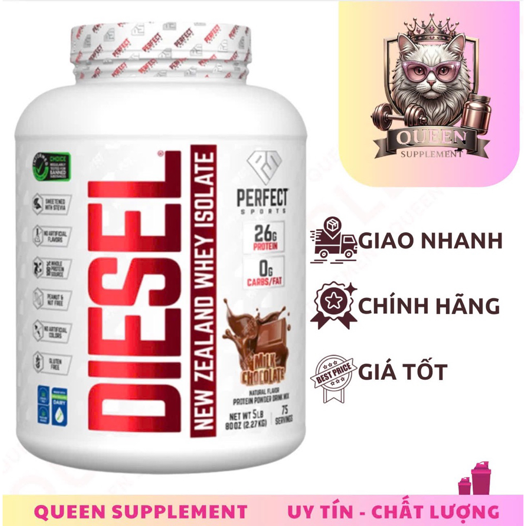 Diesel Whey Protein Isolate 5LBS - Perfect Sport  NEW ZEALAND 2.3KG