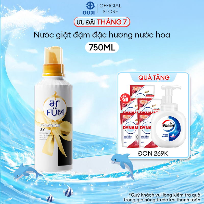 Nước Giặt Đậm Đặc Arfum Hương Nước Hoa Cho Len, Lụa, Linen, Cotton & Quần Áo Trẻ Em (750ml/ Chai)