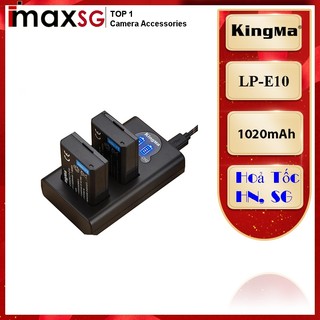PIN SẠC ĐÔI VER 2 KINGMA  THAY THẾ CHO MÁY ẢNH LP-E10