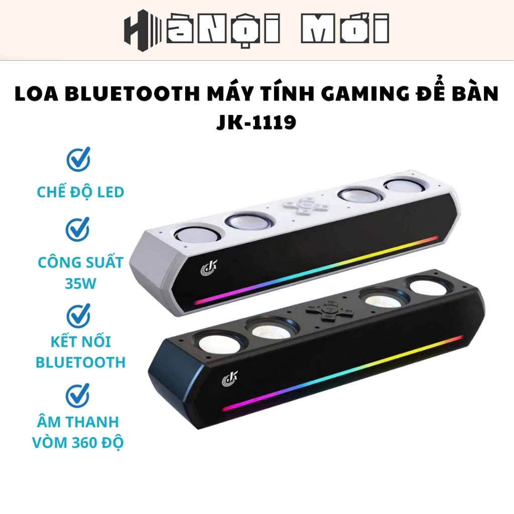 Loa Bluetooth Máy Tính Gaming Soundbar JK-1119 Led Rgb - Loa Vi Tính Âm Thanh Hay Bass Cực Mạnh