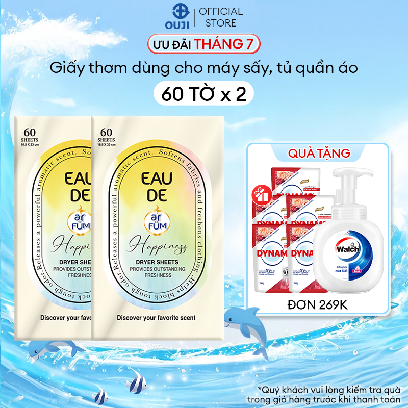 Combo 2 Giấy Thơm Arfum Dùng Cho Máy Sấy Làm Mềm Vải, Chống Tĩnh Điện, Khử Mùi Tủ Giày, Tủ Quần Áo 6