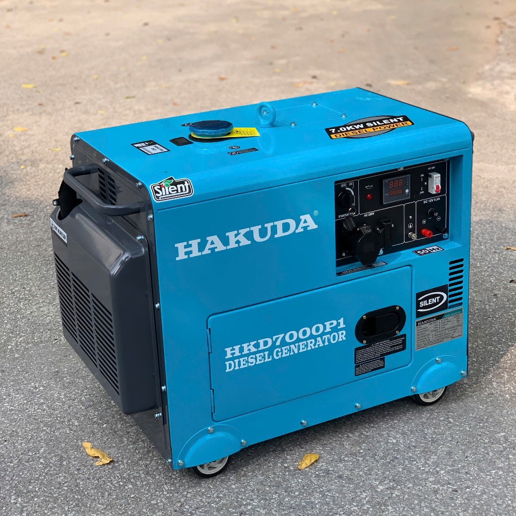 Máy Phát Điện Chạy Dầu 7KW Hakuda HKD7000P1