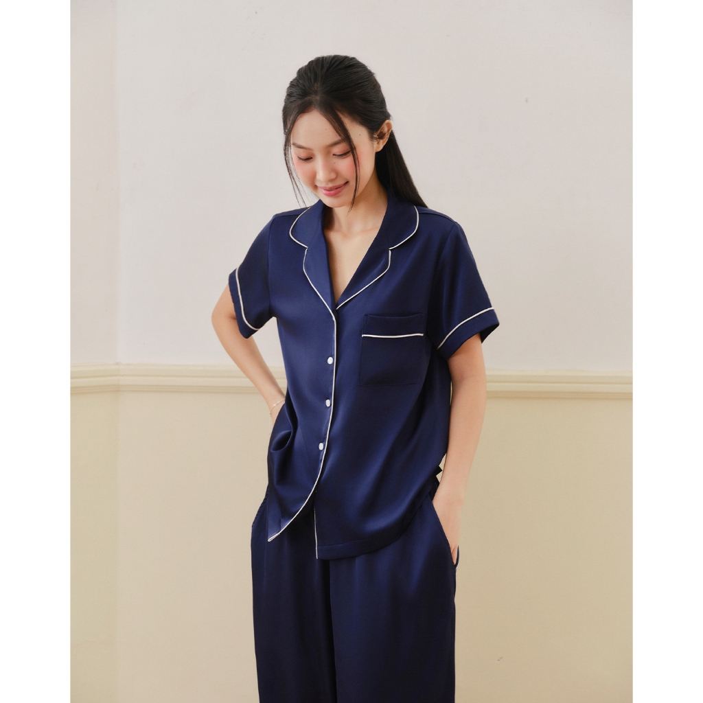 [LIVE] Đồ bộ Pijama dài Lụa trơn cao cấp VIBES Silk Long Py Set mặc nhà Tặng phụ kiện kẹp tóc ngẫu n