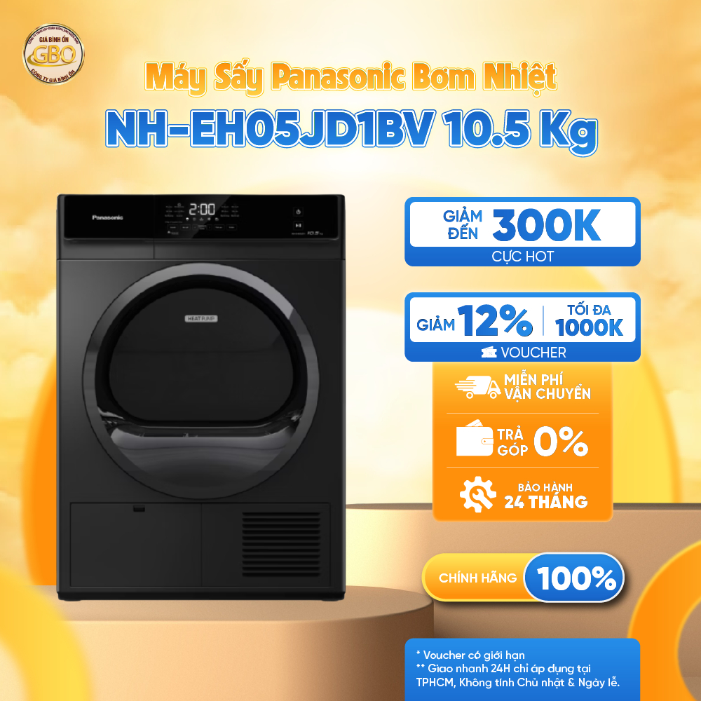 NH-EH05JD1BV - Máy Sấy Panasonic Bơm Nhiệt 10.5kg