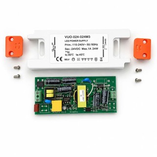 Bộ nguồn 24V 1A 24W – Driver LED 24V DC dòng mini siêu mỏng, kích thước nhỏ gọn.