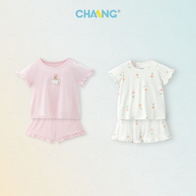 [CHAANG 6M-5Y] Bộ cộc Tulip cho bé gái có cúc vai
