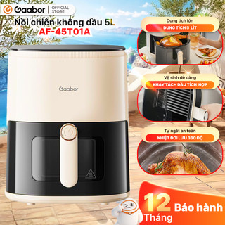 Nồi chiên không dầu Gaabor 5L AF-45T01A dung tích cảm ứng kiểm soát nhiệt thông minh cài đặt sẵn
