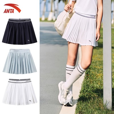 ANTA Nữ Chân váy Tennis Pickleball Chân váy có quần bảo hộ thời trang Thể Thao Dệt Váy Nhanh Khô Thoáng Khí 9626B7205