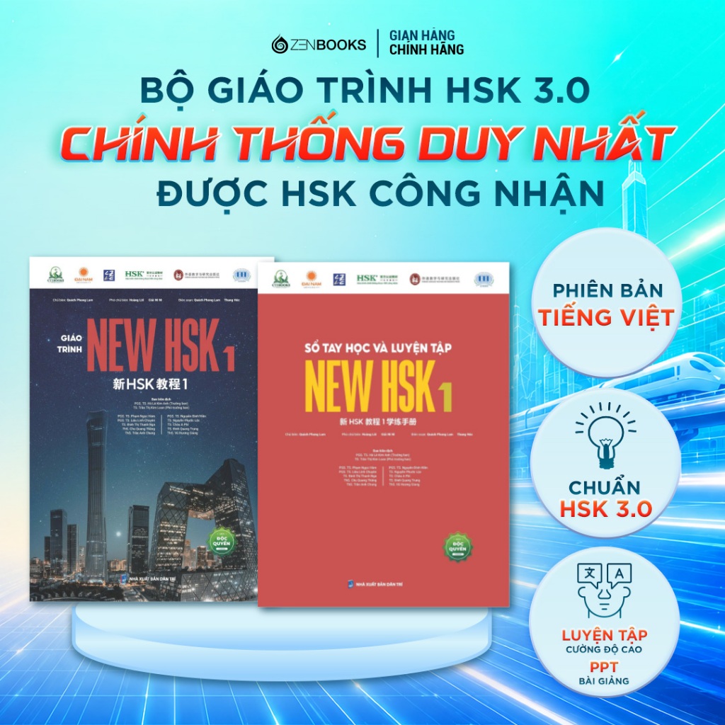 Combo Sách Giáo Trình NEW HSK 1 + Sổ Tay Học và Luyện Tập New HSK 1 - Giáo Trình Chuẩn HSK 3.0