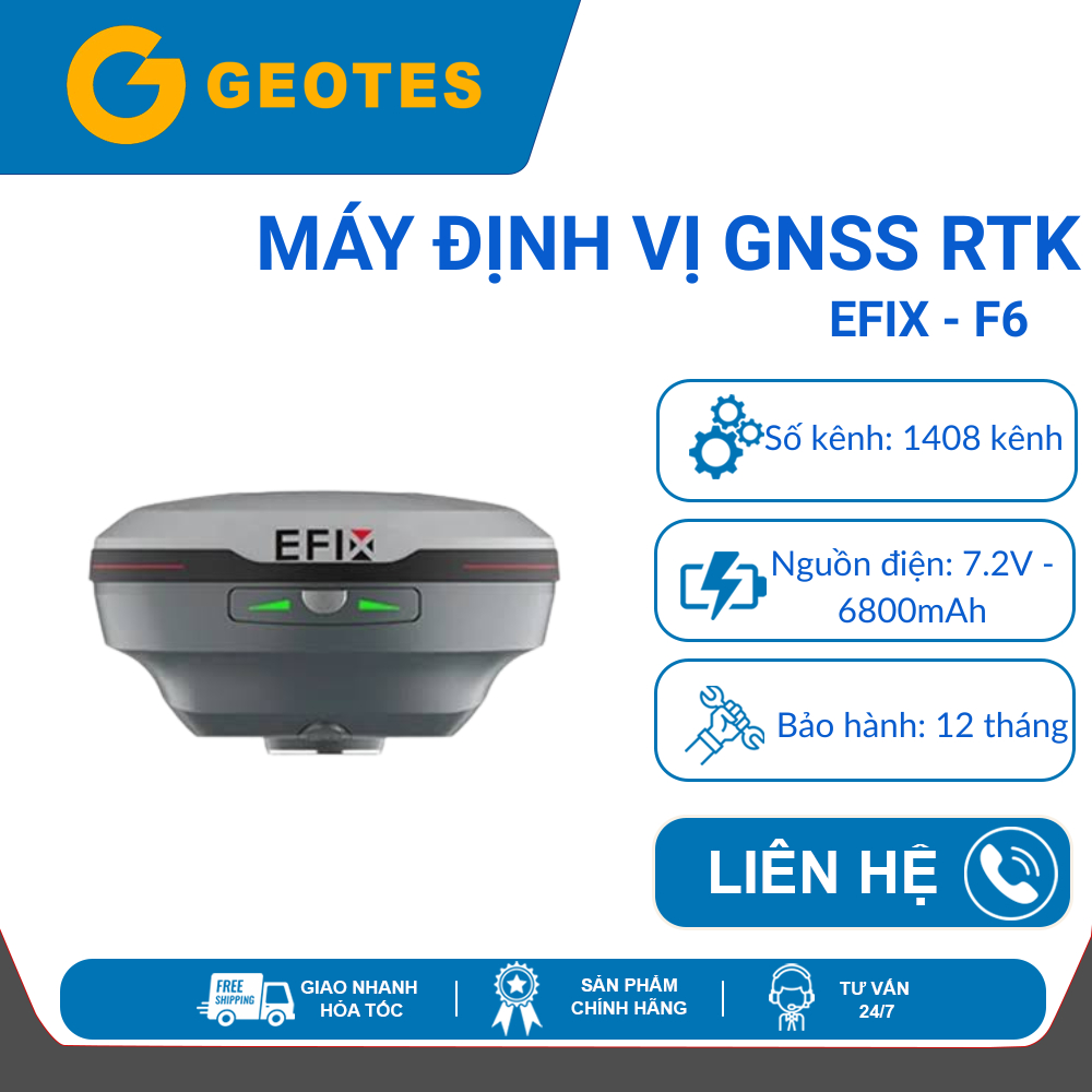 Máy định vị vệ tinh GNSS RTK EFIX F6
