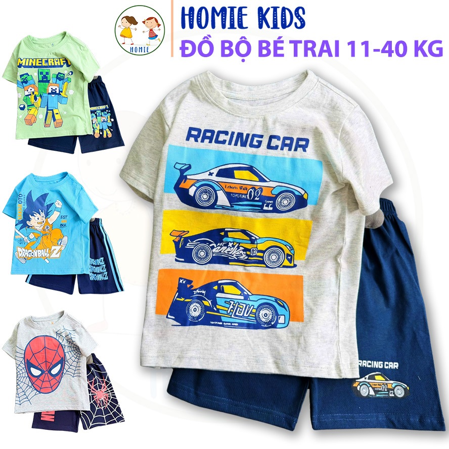 Set đồ ngủ bé trai size đại 11-40 kg bộ quần áo trẻ em vải cotton thấm hút mồ hôi in hình capybara l