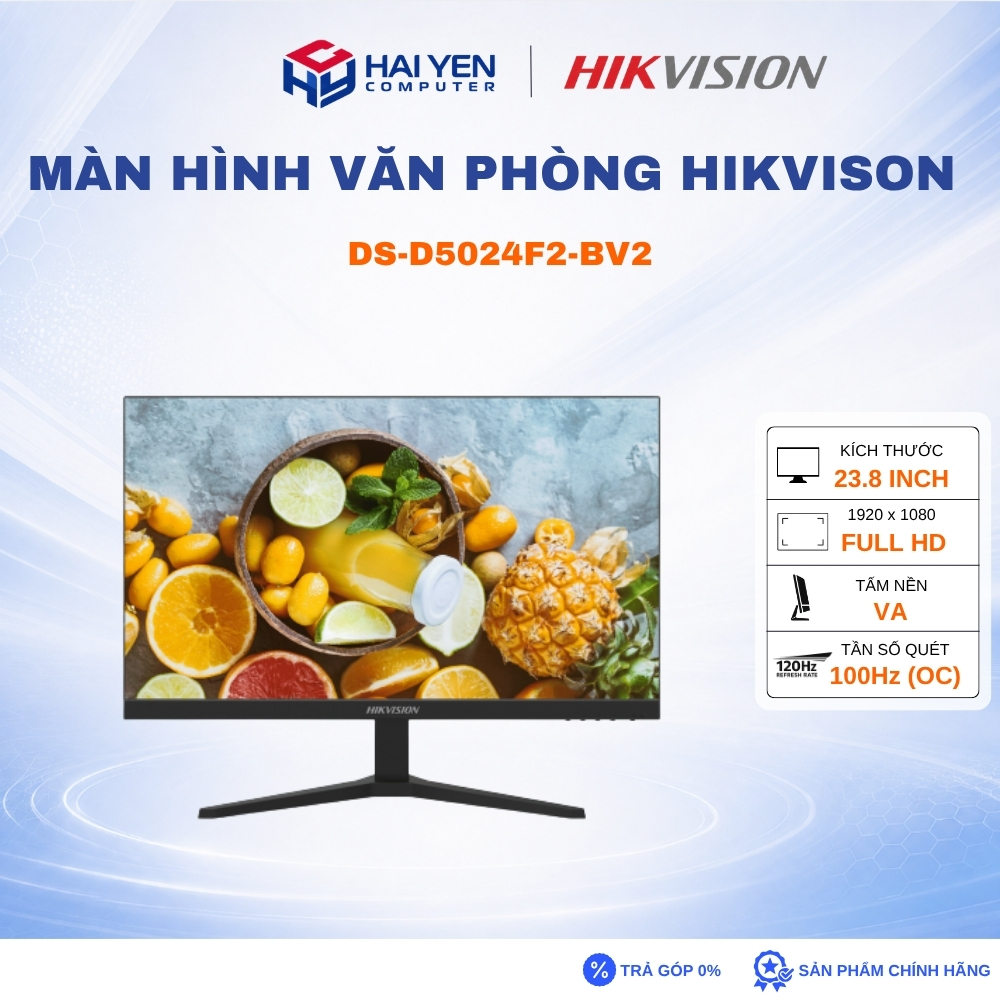 Màn Hình Hikvision DS-D5024F2-BV2 23.8 Inch VA FHD 100Hz HDMI VGA BH 24 Tháng