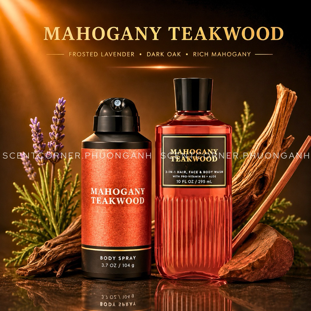 MAHOGANY TEAKWOOD | Bộ sản phẩm Cologne Mist - Sữa Tắm Nam