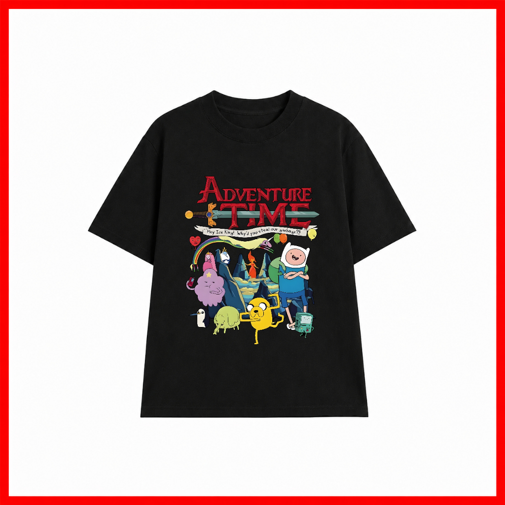 Áo Thun Adventure Time - Full character, Unisex Form Rộng Cotton Mềm