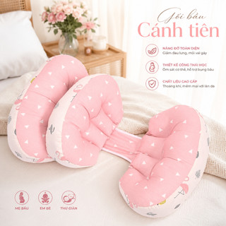 Gối bầu cánh tiên kèm gối phụ, gối bà bầu cánh tiên dành cho mẹ bầu giúp ngủ ngon