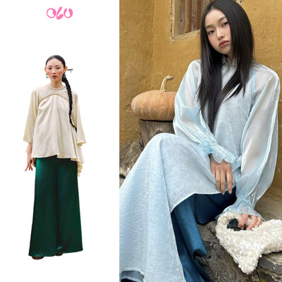 Quần áo dài OLV lụa mềm mịn ống rộng Silk Trouser nhiều màu phù hợp mặc lễ tết (Không kèm áo)