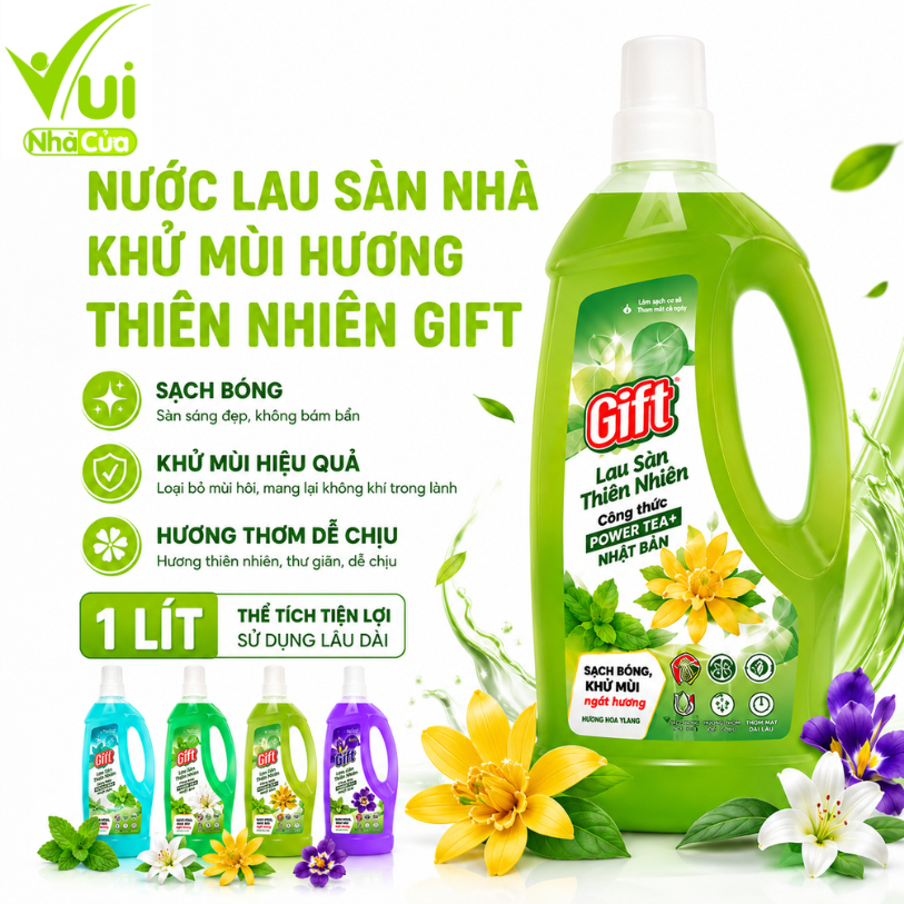 Nước Lau Sàn Gift Hương Thiên Nhiên Khử Mùi Hôi GD350 - Nước Lau Sàn Gift Làm Sạch Bụi Bẩn Khử Mùi