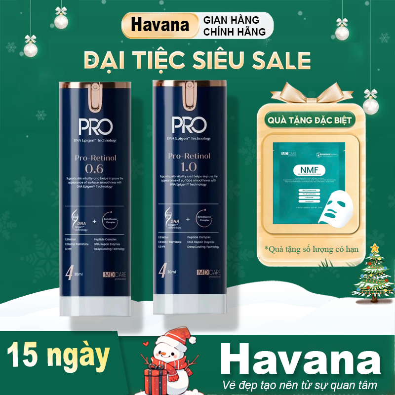 Kem Dưỡng Làm Sáng Và Cải Thiện Nếp Nhăn MD CARE PRO-RETINOL 30ml
