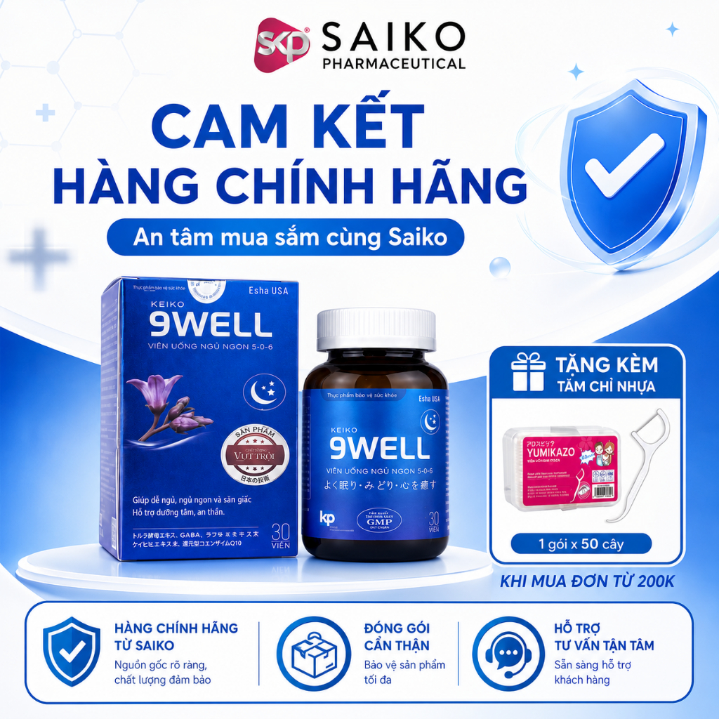 TKW NGỦ NGON 9WELL 30 VIÊN – HỖ TRỢ GIẤC NGỦ ÊM ÁI MỖI ĐÊM