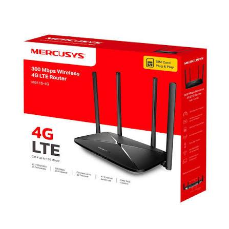 Bộ phát 4G Router 4G/LTE WiFi chuẩn N 300Mbps APTEK L300e Mercusys MB115