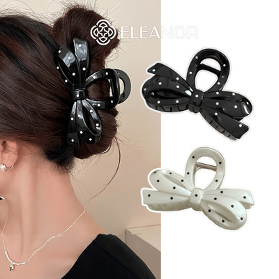 Kẹp tóc nữ Eleanor Accessories thiết kế nơ chấm bi kẹp tóc càng cua phụ kiện tóc 12220