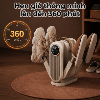 Máy Sấy Giày Thông Minh 4 Ống Khí Tia UV Khử Khuẩn Sấy Nhanh Thêm Tinh Dầu Khử Mùi Luôn Khô Sạch
