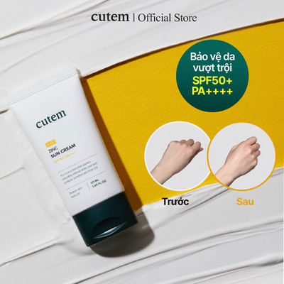 [CUTEM] Kem chống nắng 100% Zinc Oxide bảo vệ da và dưỡng ẩm cho da nhạy cảm - Mild ZinC Sun Cream 50ml