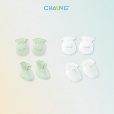 [CHAANG 0-3M] Set bao tay bao chân Tulip/WIld cho bé sơ sinh