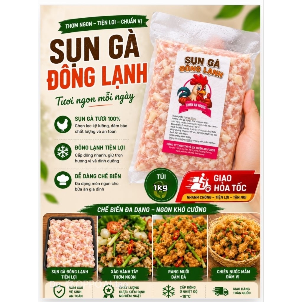 Sụn Gà túi 1kg hàng đủ kg. (Giao hỏa tốc)