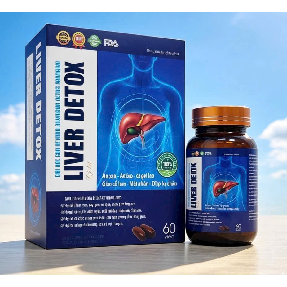 Live Detox bổ gan mát gan giải độc tăng cường chức năng ngan, hạ men gan, nhiễm mỡ, nóng gan xơ gan 
