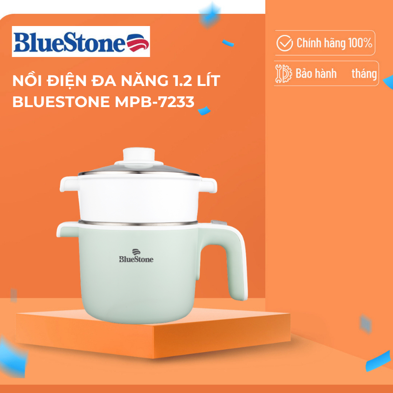 Nồi Điện Đa Năng Bluestone MPB-7233 - 600–720W - 1.2 Lít - Lòng Nồi INOX 304  - Bh 2 năm