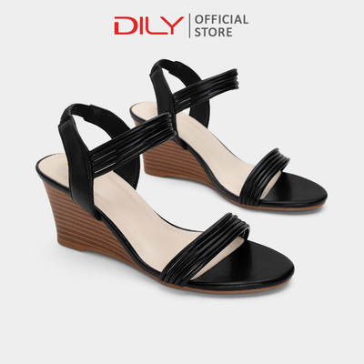 Sandal đế xuồng DILY thiết kế quai mảnh thanh lịch, đế cao 6.5cm DL0661