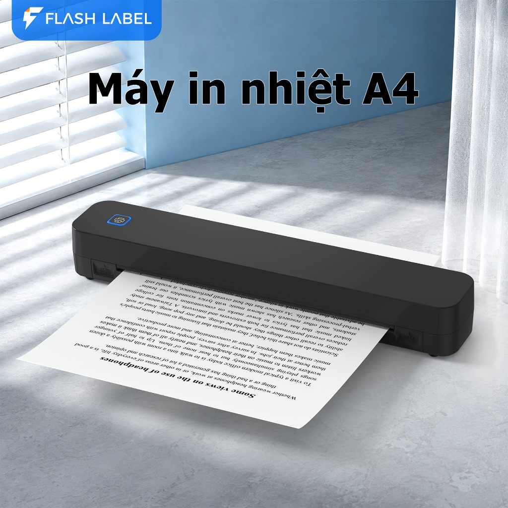 Máy scan hình xăm mini FlashLabel C80 Máy In Nhiệt Mini Khổ A4 Di Động FlashLabel C80,Độ phân giải i