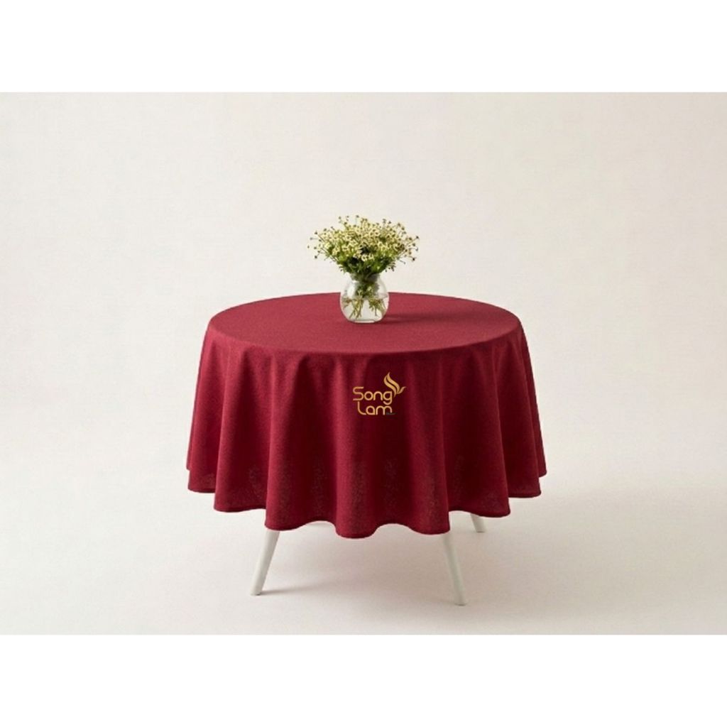 Khăn Trải Bàn Tròn Linen Cao Cấp - Xưởng Sản Xuất - Song Lam Decor