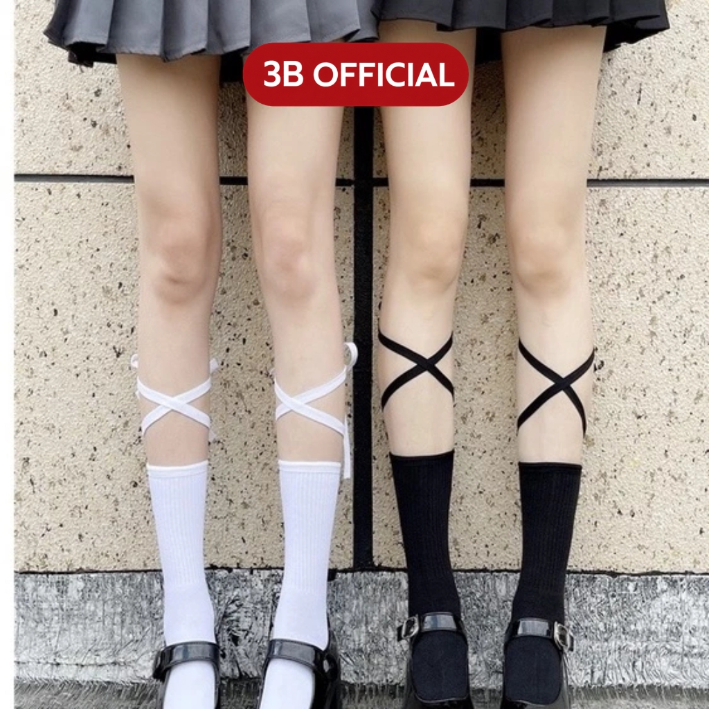 Tất lolita y2k nơ buộc dây Design By 3B phong cách cá tính