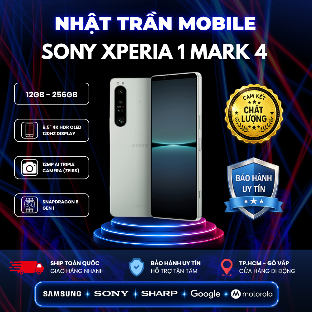 Điện Thoại Sony Xperia 1 Mark 4 (12GB - 265GB) máy đẹp nguyên zin Chip Snapdragon 8gen1 Pin 5000mAh