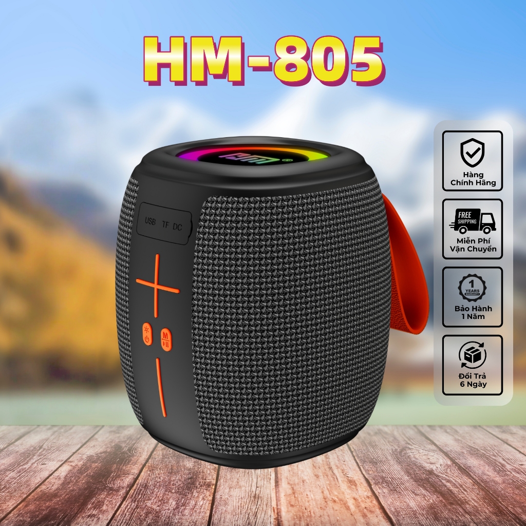 Loa Bluetooth Mini 4 chế độ LED Chống Nước Siêu Trầm Vừa tay Công Suất 8W Pin 1200mAh