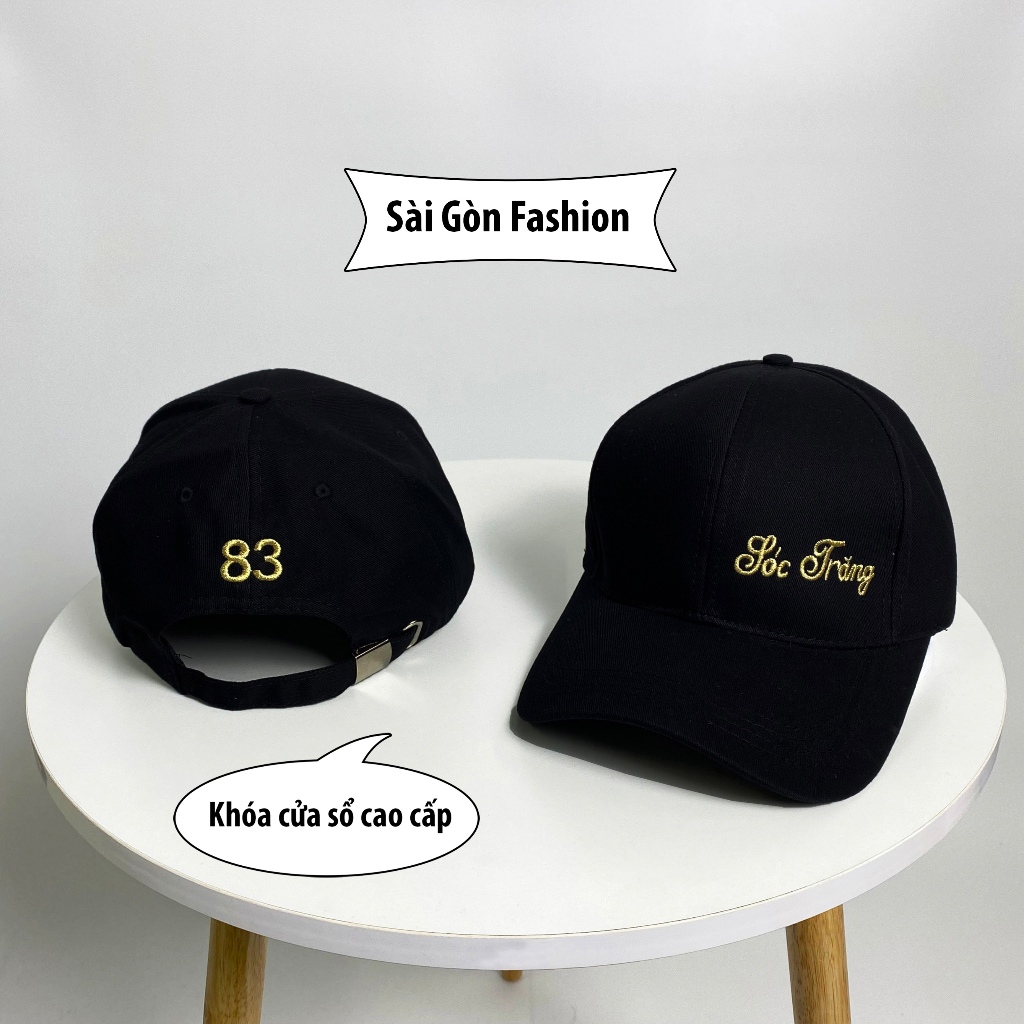 Mũ lưỡi trai thêu chữ Sóc Trăng - 83 và đầy đủ 63 Tỉnh Thành Hot Trend