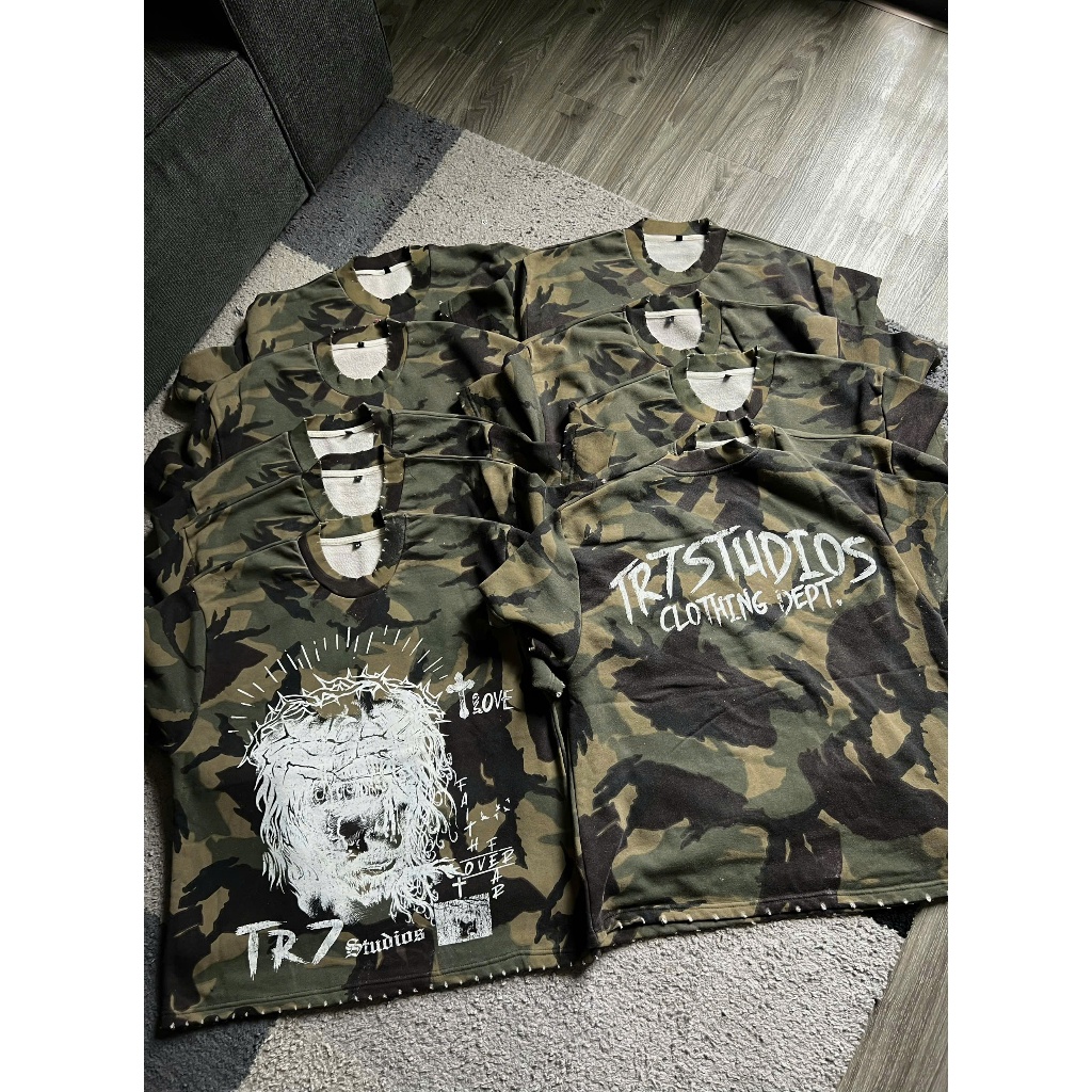 Áo Camo HEAD GOD TR7 - vải chân cua