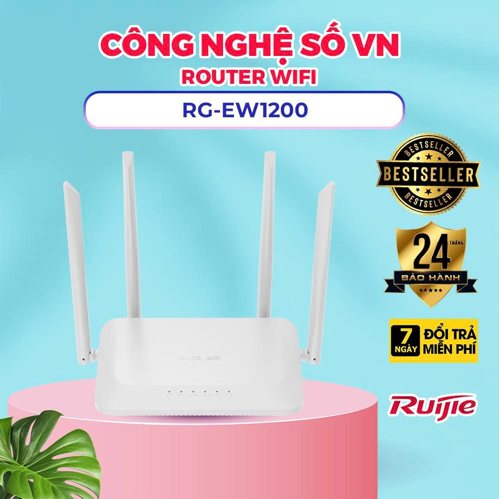 Router Wifi cho gia đình Reyee RUIJIE RG-EW1200 - BẢO HÀNH CHÍNH HÃNG 2 NĂM