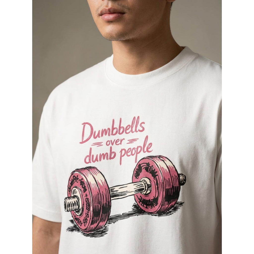 Áo Thun LOKY Vớ Vẩn DUMBBELLS Cotton 100% Oversize Nam Nữ