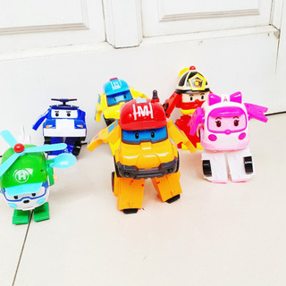 Bộ 6 con Robot ô tô biến hình, biệt đội police