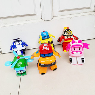 Bộ 6 con Robot ô tô biến hình, biệt đội police