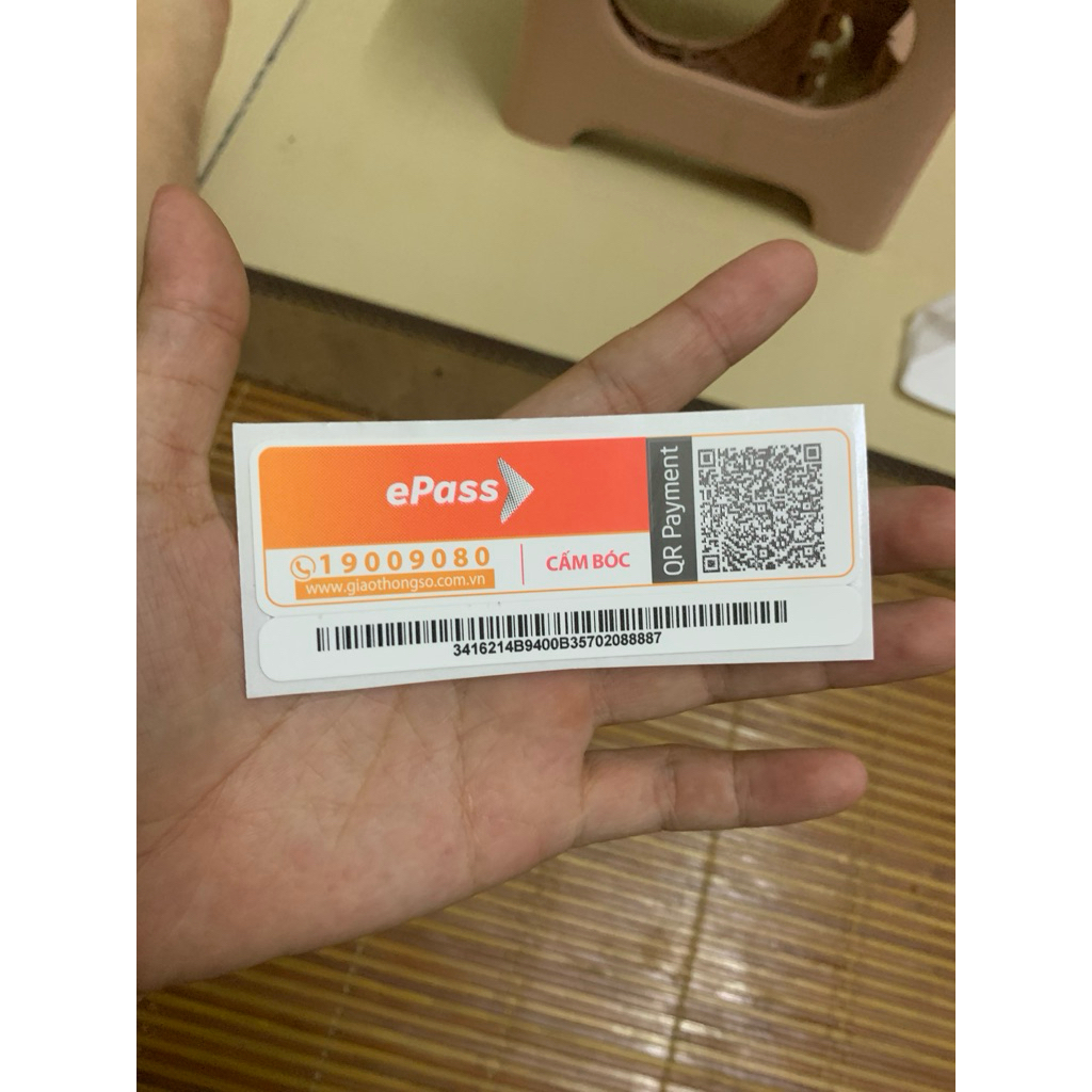 Thẻ thu phí tự động epass, dán kính