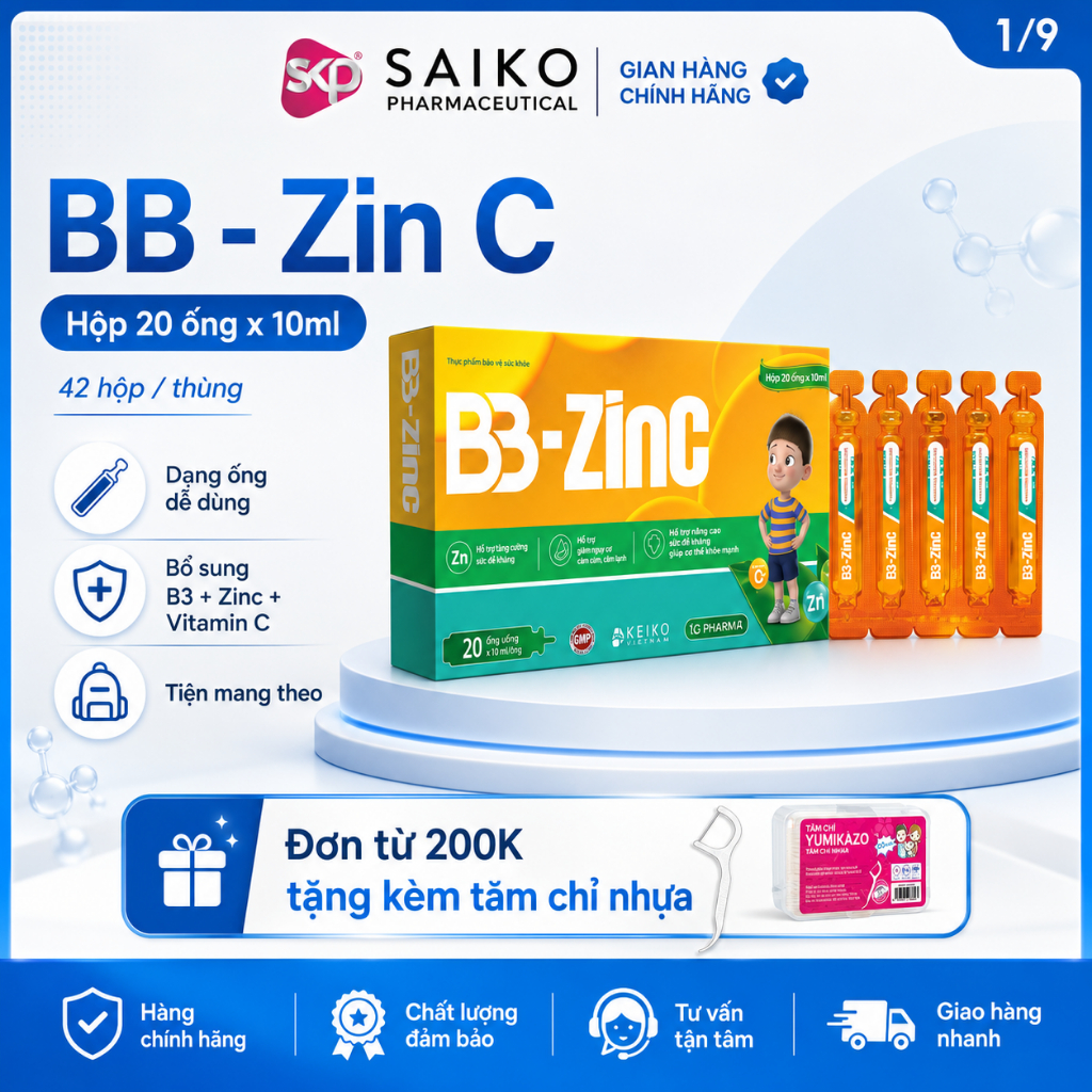 BB-ZINC – BỔ SUNG KẼM, VITAMIN C & LYSINE CHO BÉ