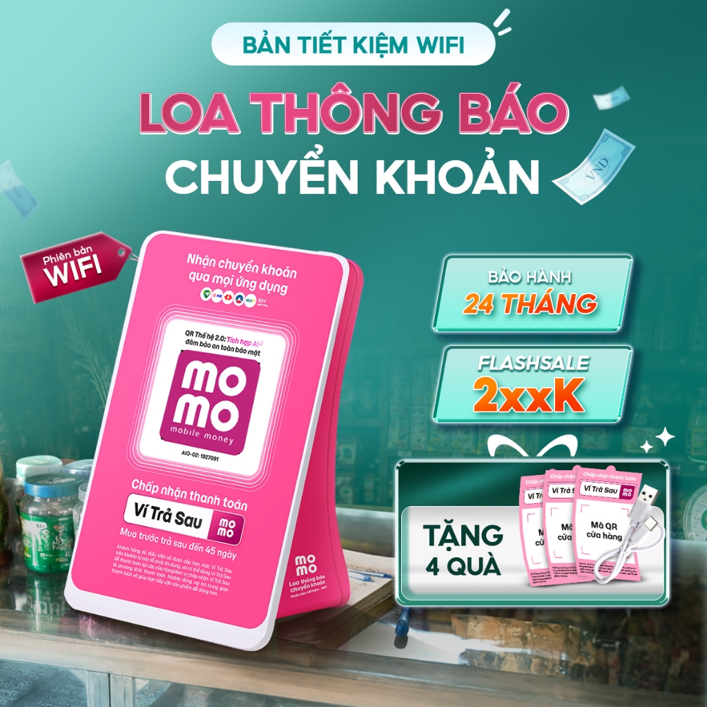 Loa Thông Báo Chuyển Khoản MoMo - Tiền về thẳng ngân hàng